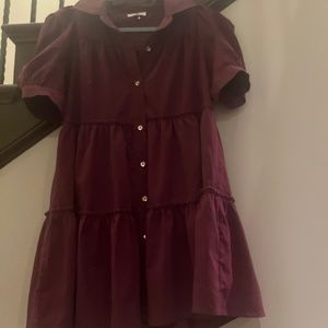 Eggplant Ruffle Dress